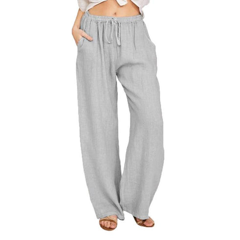 Loose Cotton and Hemp Casual Pants